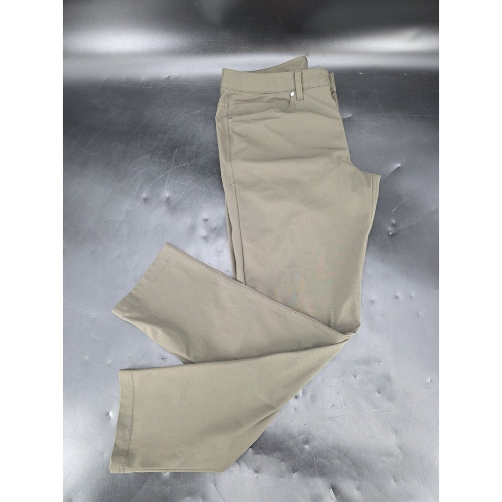 X2 Lululemon ABC Slim & Commission Classic Pants Men's Sz 32 Olive Green/ Khaki - Picture 4 of 16